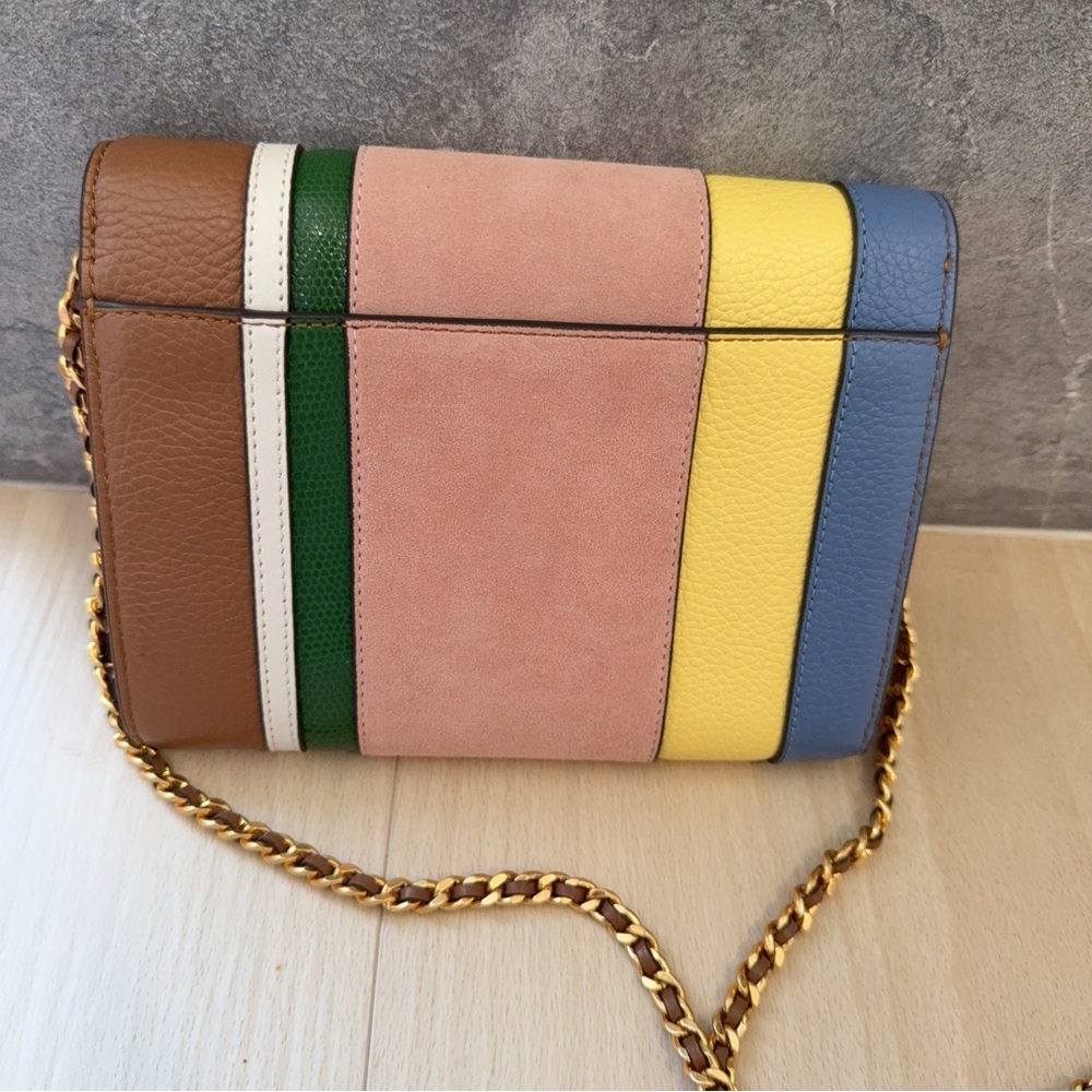 (NWT)Tory burch Britten stripe chain wallet 80106 - Picture 3 of 10
